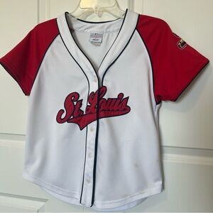 Vintage St. Louis Cardinals Baseball Jersey w/buttons & Velcro short sleeve